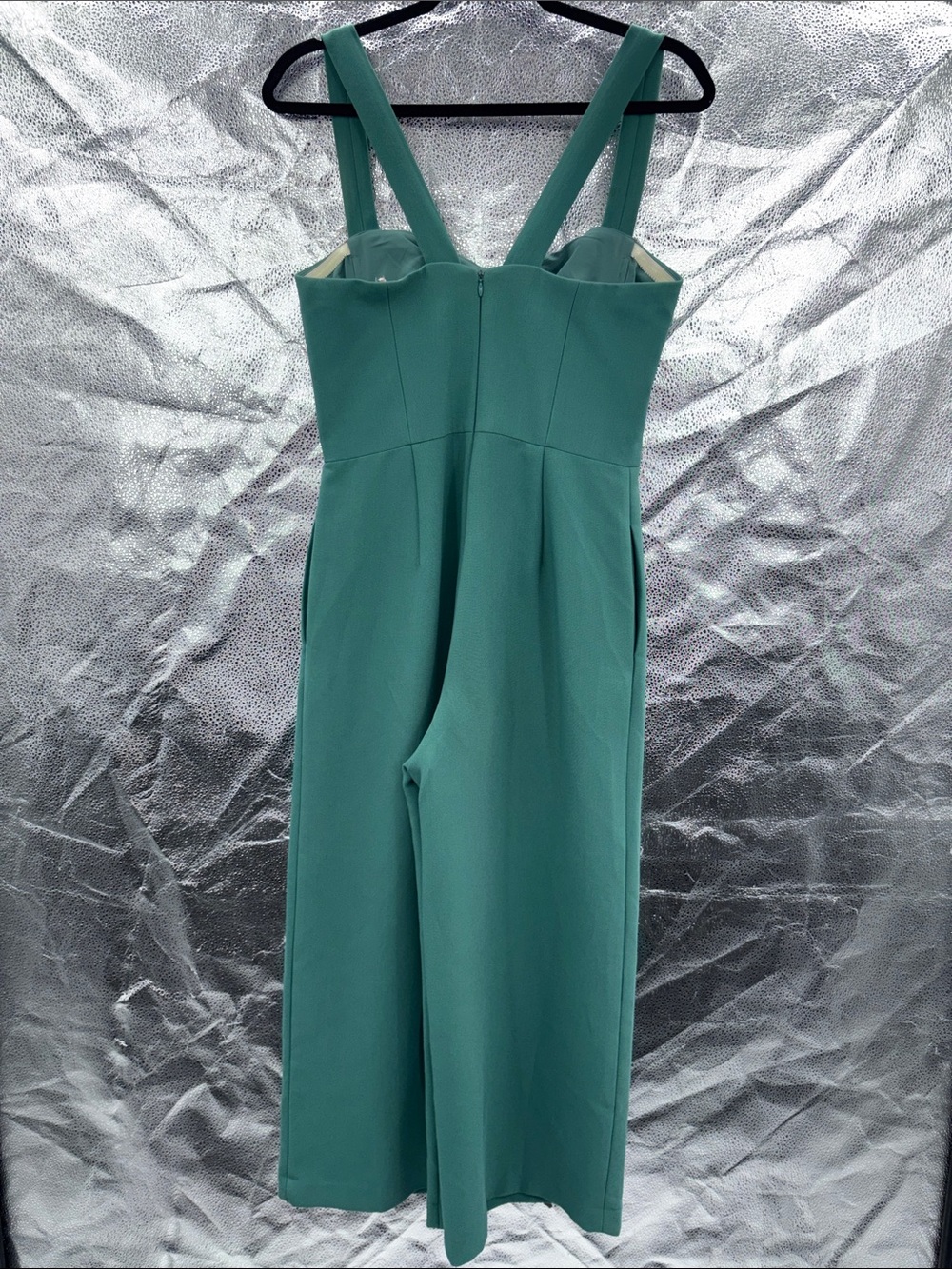 Gal Meets Glam Teal Wide-Leg Sleeveless Jumpsuit - Picture 3 of 8